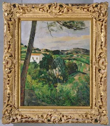 Paisaje con techo rojo o El pino en el Estaque, 1875-76